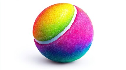 Isolated Tennis Ball with Visible Dirt on White Background