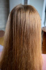 straight freshly trimmed hair haircare product smooth healthy ends shampoos oils serums hair salon...