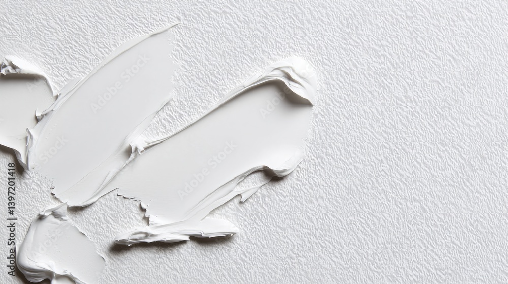 Aufkleber creative white paint application on canvas studio setting texture exploration artistic perspective
