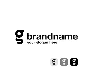 Letter G Lowercase Minimalist Modern Unique For Brand Business Vector Logo Design Illustration