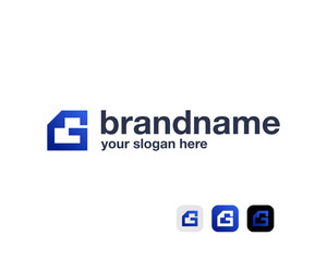 Document Form Sheet File with Letter G Shape Modern Simple Icon Vector Logo Design Illustration