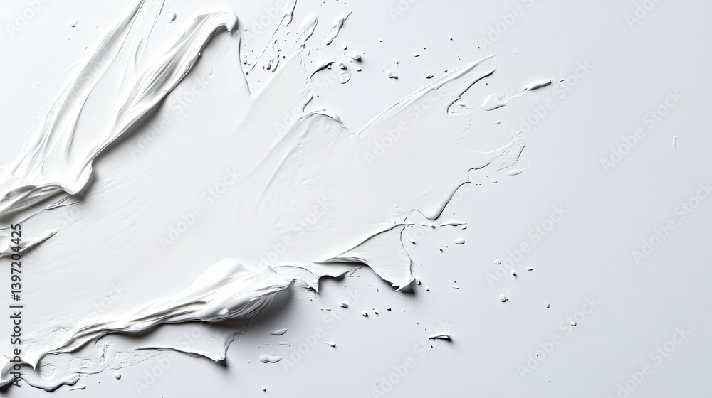 Poster artistic texture creation studio white paints on canvas minimalist design close-up view abstract con