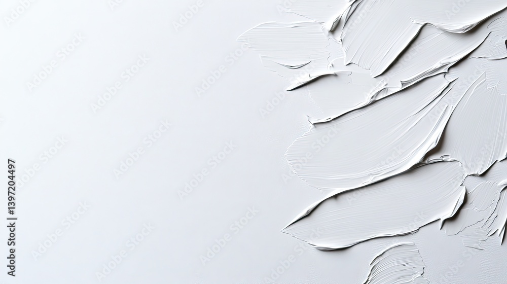 Poster artistic texture application studio white background minimalist close-up creative expression