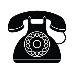 old phone isolated on white background