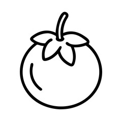 Tomato vector icon illustration fresh organic vegetable outline drawing design art