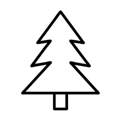 Christmas tree outline vector design for holiday season decoration and graphic art