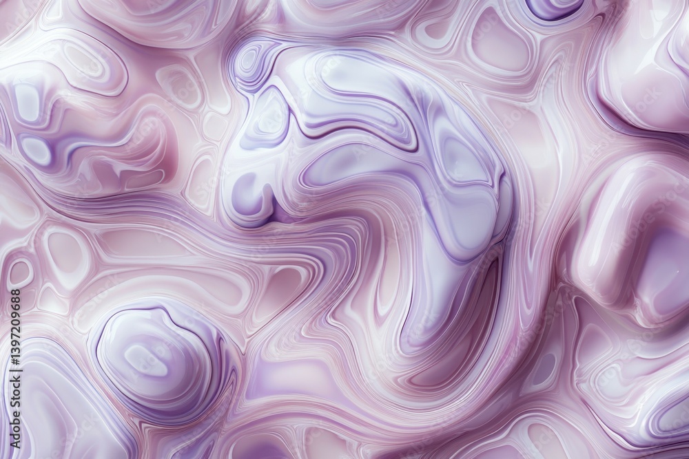 Poster abstract swirling patterns in soft pink and purple tones creating a dreamy visual effect