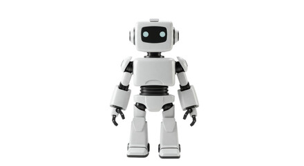 Isolated White Toy Robot