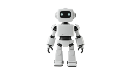 Isolated White Toy Robot