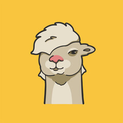 Llama Meme Sticker T-shirt Vector Cute Illustration