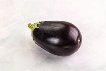 Raw ripe organic eggplant vegetable