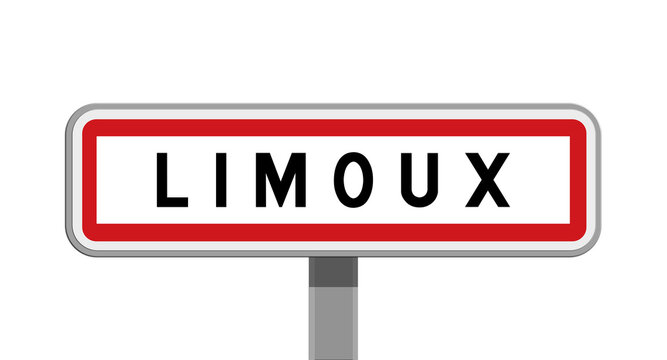 Panneau sur poteau de Limoux, Aude, Occitanie