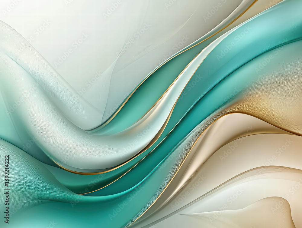Poster abstract wave: captivating wave patterns undulate across the scene, showcasing elegant textures, a b