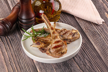 Delicous Grilled square rib of lamb