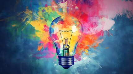 Explosion of Vibrant Colors and Shapes in Light Bulb Design