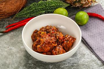 Asian cuisine - Chicken Manchurian with gravy