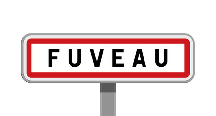 Panneau sur poteau de Fuveau, Bouches-du-Rhône, Provence-Alpes-Côte d'Azur