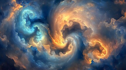 Abstract Swirling Colors in Otherworldly Background Design
