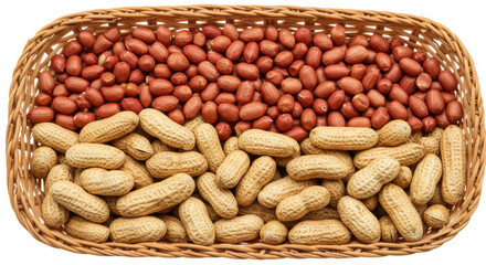 Isolated Basket with peanuts