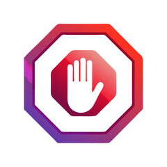 adblock icon, adblock vector illustration-simple illustration of adblock, perfect for adblock logos and icons