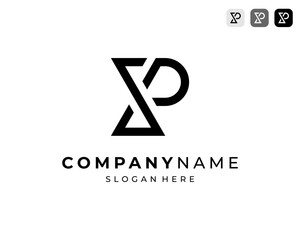 Initial Letter XP Monogram Modern Line For Brand or Business Vector Logo Design Illustration