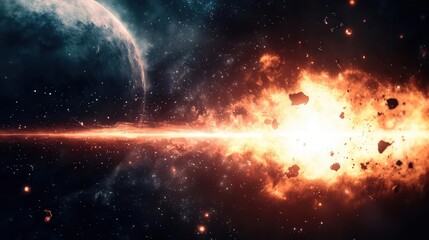 Fototapeta premium Interstellar Battles Cosmic Warzones