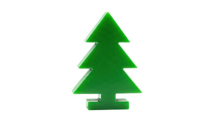 Isolated Green Christmas Tree Shape