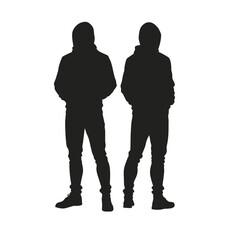 Male Silhouette Wearing Hoodie