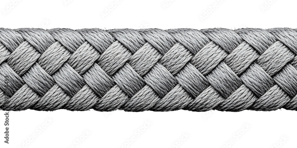 Poster a detailed view of a braided rope showcasing intricate patterns and textures.