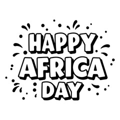 Fototapeta premium Happy Africa Day Graphic