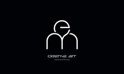 ME, EM, M, E abstract letters logo monogram