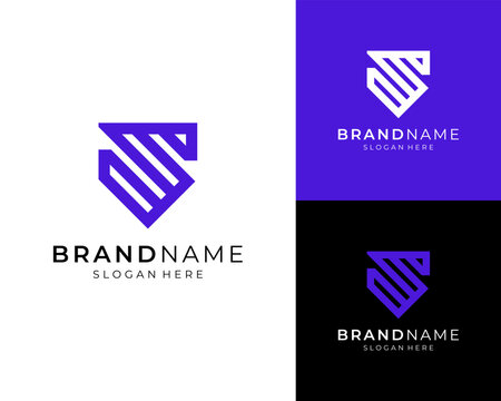 Letter S With Shield Guard Protection For Cyber Security Company Vector Logo Design Illustration
