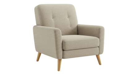 Isolated Beige Armchair