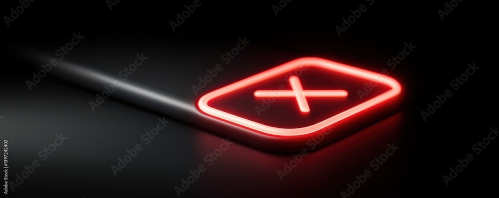 Poster spam call phone security concept. a glowing red button with an 