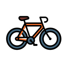 Vector Bicycle Icon &ndash; Flat Cycling Illustration for Transport, Sports, and Eco-Friendly Design Projects