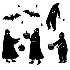 set of halloween elements