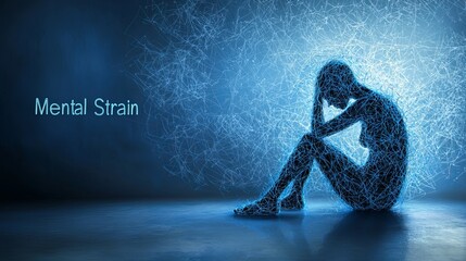 Mental strain occurs from stress, anxiety, and emotional tension, leading to cognitive overload, fatigue, and burnout, affecting well-being and performance.