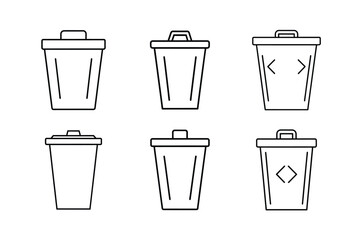 vector trash can icon