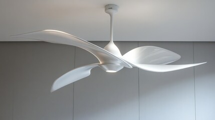 Sleek and Quiet Ceiling Fan with Modern Blades for Interior Style