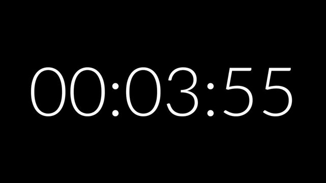 Countdown timer from 4 minute to 3 minute suitable for presentations, productivity, educational content, and more