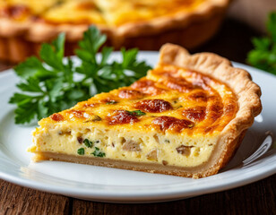 Quiche Lorraine French cuisine. Created by AI