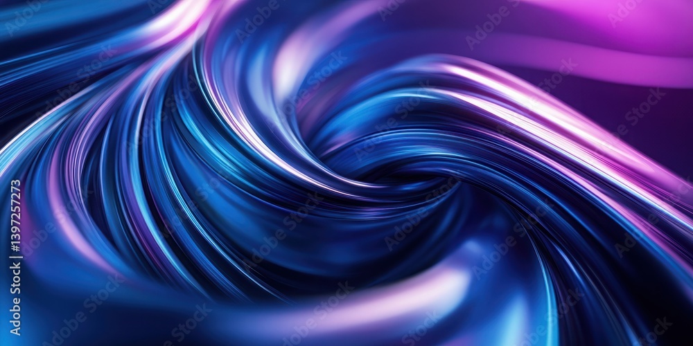 Poster abstract digital background with colorful light waves and flowing patterns in blue and purple hues