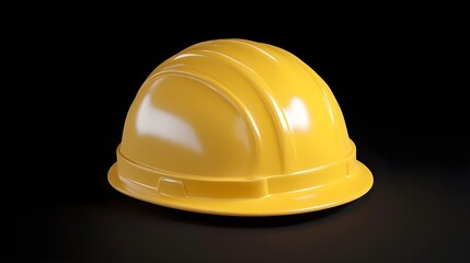 Fototapeta premium Bright Yellow Hard Hat for Construction Safety Use in Industry Settings