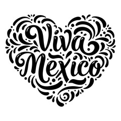 Obraz premium Viva Mexico Heart Design