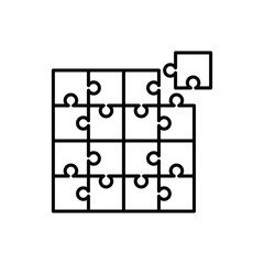  puzzle , icon, flat, design, vector, illustrations, education, style, trendy, collections