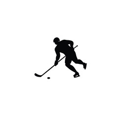 Fototapeta premium hockey player silhouette