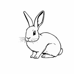 vector illustration of a rabbit