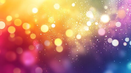 Abstract background with blurred bokeh lights and sparkling glitter in rainbow colors, enchanting atmosphere with a touch of magic, digital art, graphics, backgrounds, creative projects