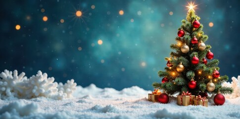 Obraz premium Set of Christmas new year winter holiday greeting cards with xmas decoration, mistletoe, winter holiday