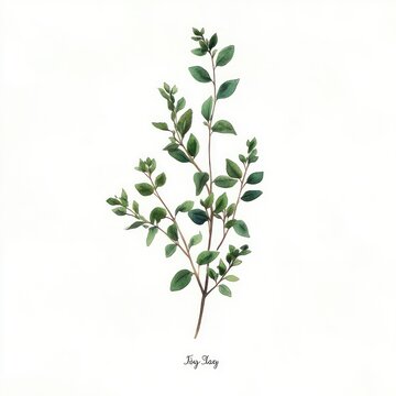 green leaves watercolor on white background clip art preview